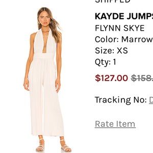 Flynn Skye revolve Cream Xs Jumpsuit Coverup